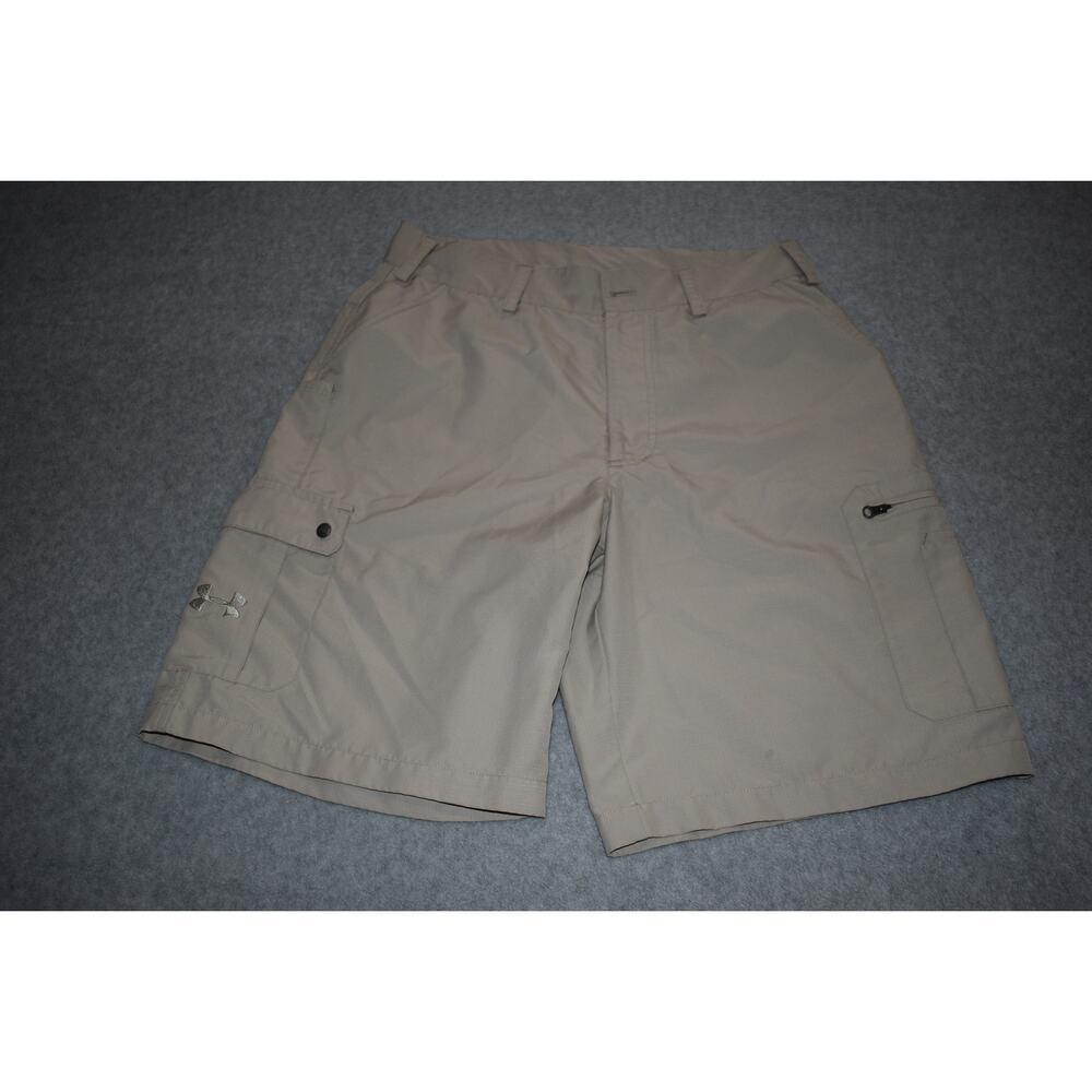 Under Armour Cargo Golf Shorts Mens Size 32 Tan Performance Polyester 9" Inseam - Picture 5 of 5